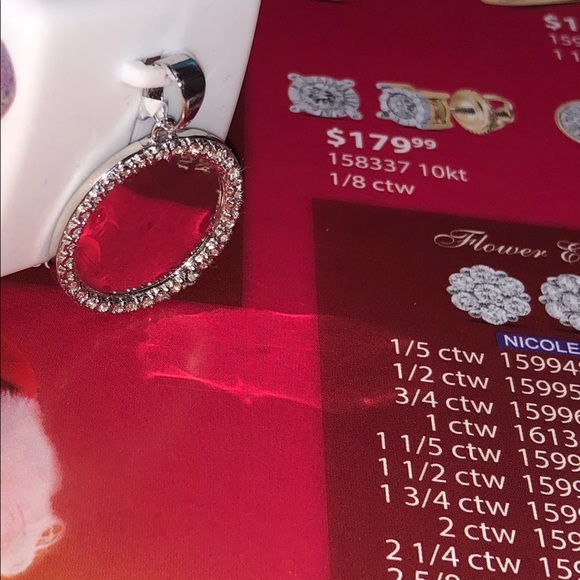 Real diamond picture memory charm pendant NOT CZ! - Picture 14 of 17